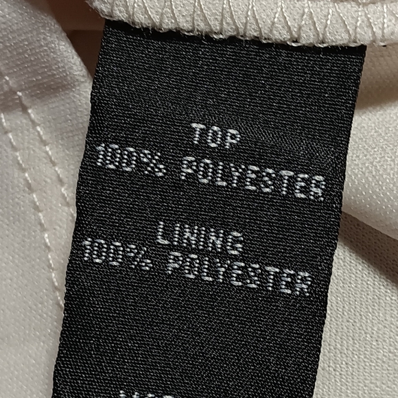 iZ Byer EUC Women's Dressy Tank, Size Large. Champagne Colored & Gold Dots - Picture 6 of 9